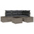 Garden Sofa Set with Cushion with Storage 5 pcs Light Grey