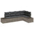 Garden Sofa Set 5 pcs Grey Poly Rattan, Powder-Coated Steel