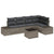 Garden Sofa Set with Cushion with Storage 6 pcs Light Grey