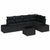 Garden Sofa Set 6 pcs Black Poly Rattan, Powder-Coated Steel