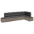 Garden Sofa Set 6 pcs Grey Poly Rattan, Powder-Coated Steel