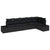 Garden Sofa Set 6 pcs Black Poly Rattan, Powder-Coated Steel