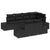 Garden Sofa Set 7 pcs Black Poly Rattan, Powder-Coated Steel