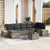 Garden Sofa Set with Cushion 8 pcs Grey Poly rattan
