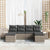 Garden Sofa Set 6 pcs Grey 184 x 62 x 85 cm Poly rattan
