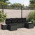 Garden Sofa Set 6 pcs Black 184 x 62 x 85 cm Poly rattan