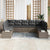 Garden Sofa Set 9 pcs Grey 289 x 209 x 85 cm Poly rattan