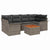 Garden Sofa Set with Cushion Manual 7 pcs Grey 55 x 55 x 37 cm