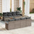 Garden Sofa Set with Cushion Manual 7 pcs Grey 55 x 55 x 37 cm
