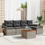 Garden Sofa Set with Cushion with Storage 6 pcs Grey