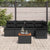 Garden Sofa Set with Cushion Manual 6 pcs Black 55 x 55 x 37 cm