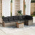 Garden Sofa Set with Cushion Manual 7 pcs Grey 55 x 55 x 37 cm