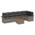 Garden Sofa Set with Cushion Manual 7 pcs Grey 55 x 55 x 37 cm