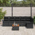Garden Sofa Set with Cushion Manual 7 pcs Black 55 x 55 x 37 cm