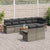 Garden Sofa Set with Cushion Manual 9 pcs Grey 55 x 55 x 37 cm