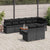 Garden Sofa Set with Cushion Manual 9 pcs Black 55 x 55 x 37 cm