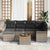 Garden Sofa Set with Cushion with Storage 7 pcs Grey
