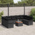 Garden Sofa Set with Cushion 10 pcs Black 55 x 55 x 37 cm