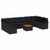 Garden Sofa Set with Cushion 11 pcs Black 55 x 55 x 37 cm
