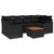 Garden Sofa Set 7 pcs Black