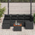 Garden Sofa Set 7 pcs Black