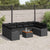 Garden Sofa Set 10 pcs Black