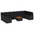 Garden Sofa Set 10 pcs Black