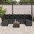 Garden Sofa Set 8 pcs Black