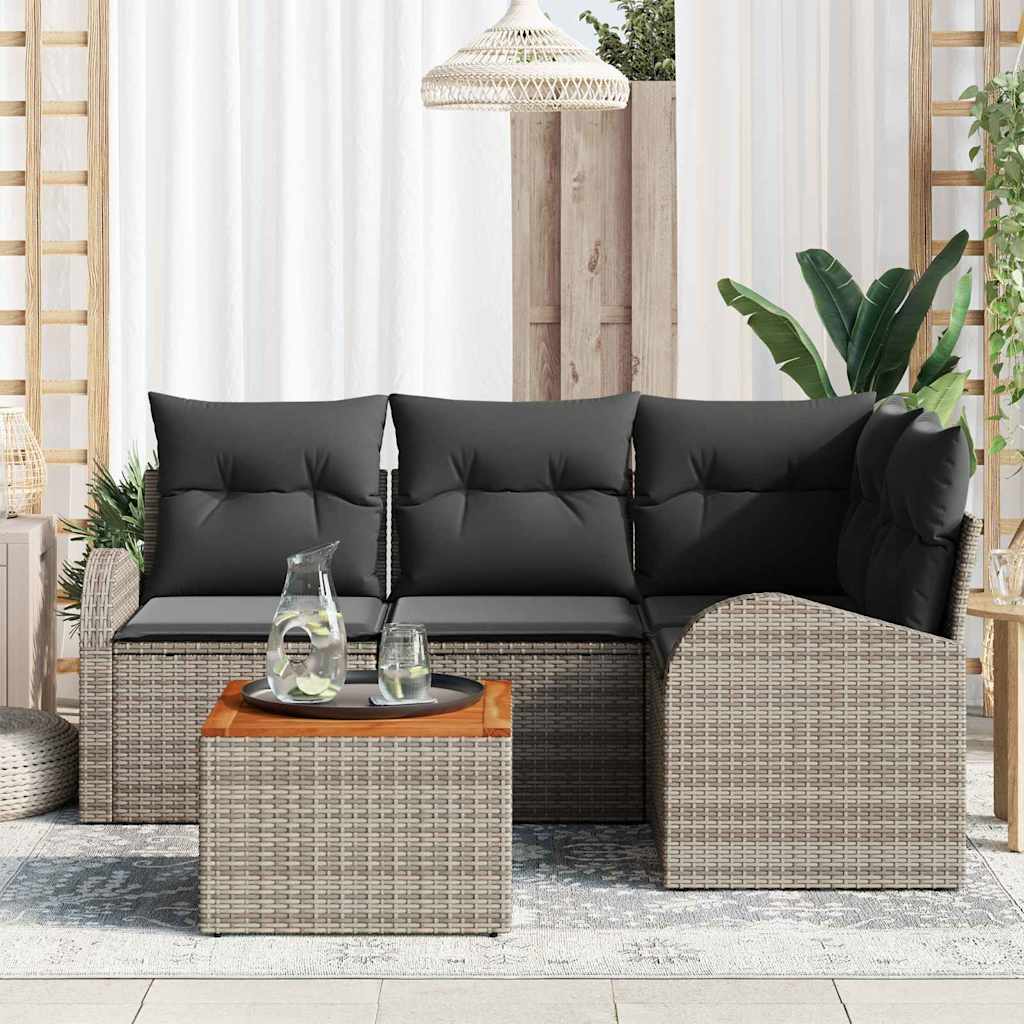 Garden Sofa Set 5 pcs Grey