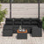 Garden Sofa Set 7 pcs Black