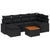 Garden Sofa Set 7 pcs Black