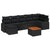 Garden Sofa Set 8 pcs Black