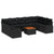 Garden Sofa Set 10 pcs Black