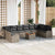 Garden Sofa Set 11 pcs Grey