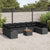 Garden Sofa Set 11 pcs Black