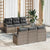 Garden Sofa Set 7 pcs Grey