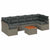 Garden Sofa Set 8 pcs Grey