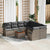Garden Sofa Set 9 pcs Grey