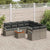 Garden Sofa Set 9 pcs Grey