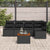 Garden Sofa Set 6 pcs Black