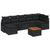 Garden Sofa Set 8 pcs Black