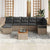 Garden Sofa Set 9 pcs Grey