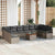 Garden Sofa Set 11 pcs Grey