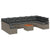 Garden Sofa Set 11 pcs Grey