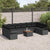 Garden Sofa Set 11 pcs Black