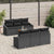 Garden Sofa Set 7 pcs Black