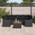 Garden Sofa Set 7 pcs Black