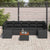 Garden Sofa Set 8 pcs Black