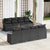 Garden Sofa Set 7 pcs Black