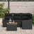 Garden Sofa Set 5 pcs Black